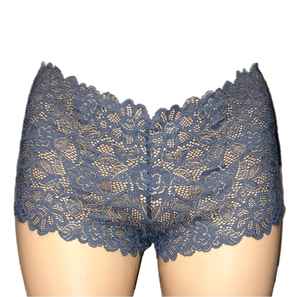 *3 for $30!* Victorias Secret Charcoal Gray Angel Lace Boyshort Shortie Panty S